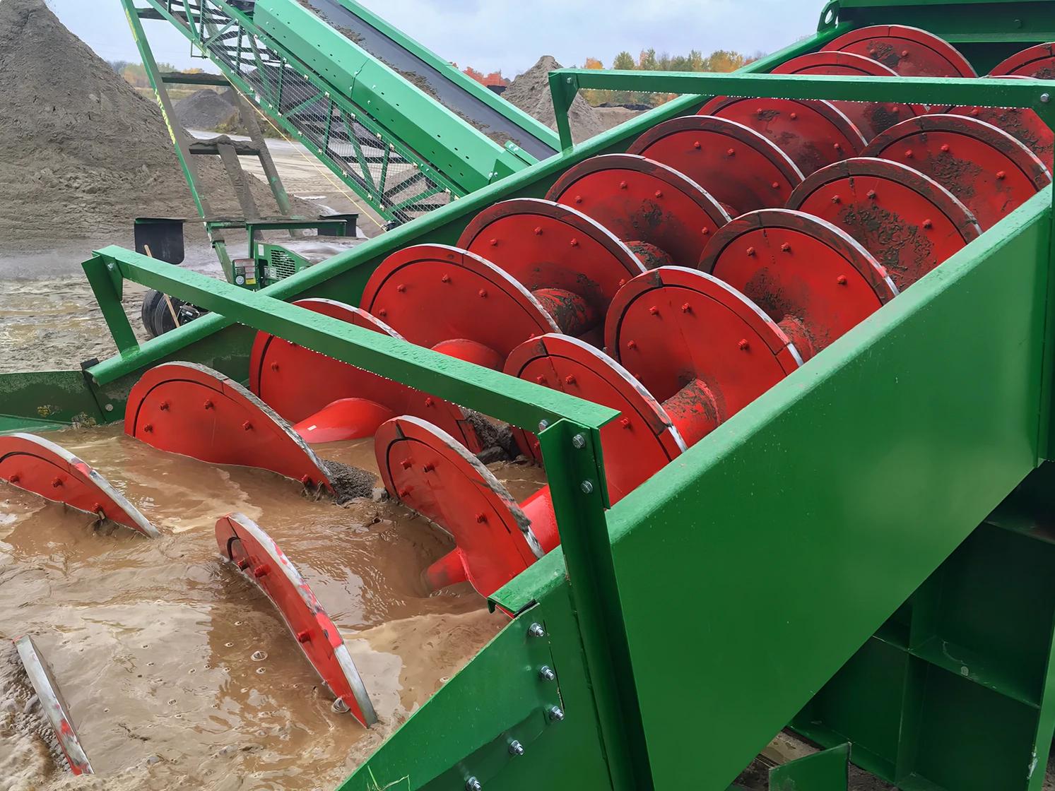 Screw sand washer