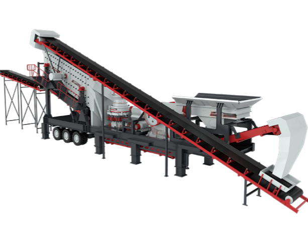 Mobile jaw crushing plant