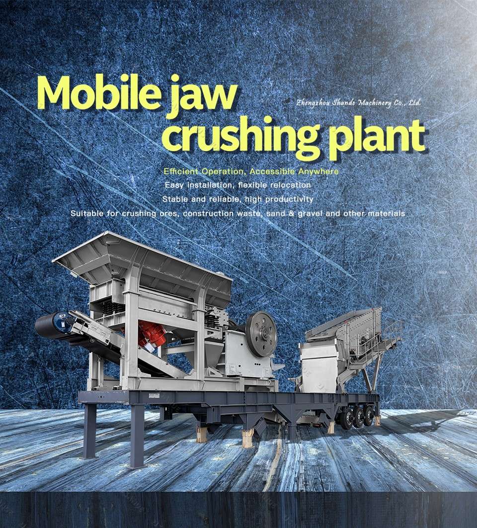 Mobile jaw crushing plant