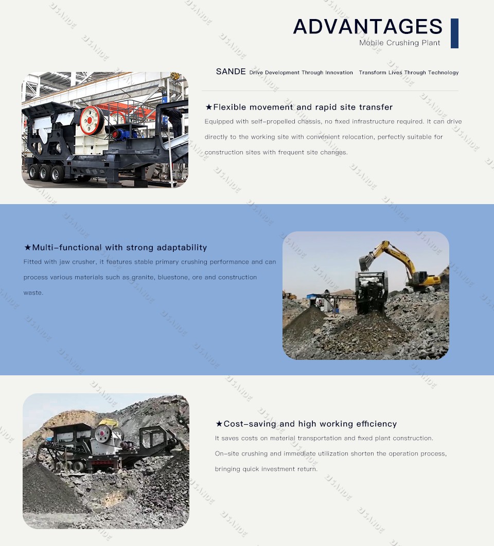 Mobile jaw crushing plant