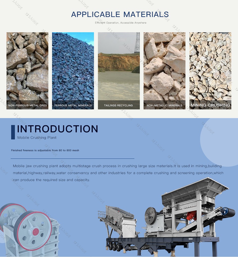 Mobile jaw crushing plant